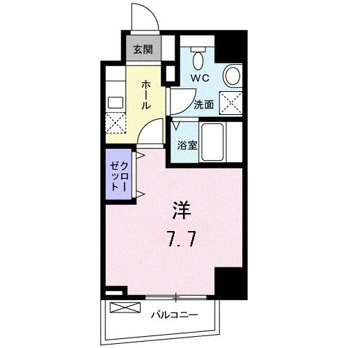 フィールドK(1K/5階)の間取り写真
