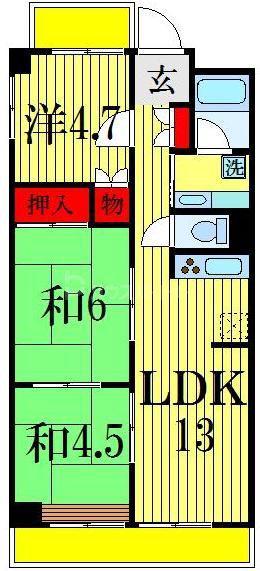 シャトルグランディ(3LDK/2階)の間取り写真