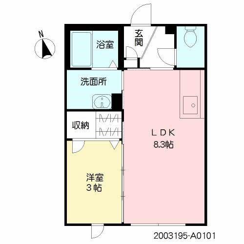 ヒルズ上野(1LDK/1階)の間取り写真