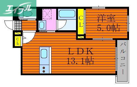 シリウス・T(1LDK/2階)の間取り写真
