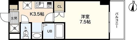 アトラクティブハイム(1K/2階)の間取り写真