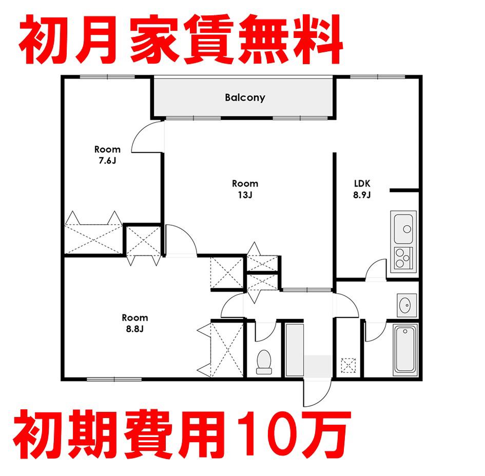 サンヒルズ下小出(3LDK/2階)の間取り写真