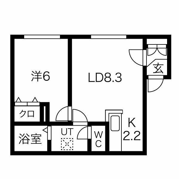 コートM(1LDK/3階)の間取り写真