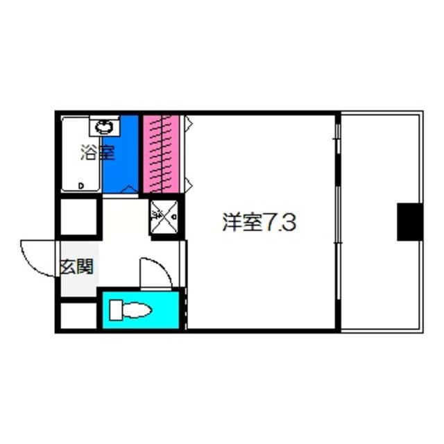 シュプレーム堺(ワンルーム/8階)の間取り写真