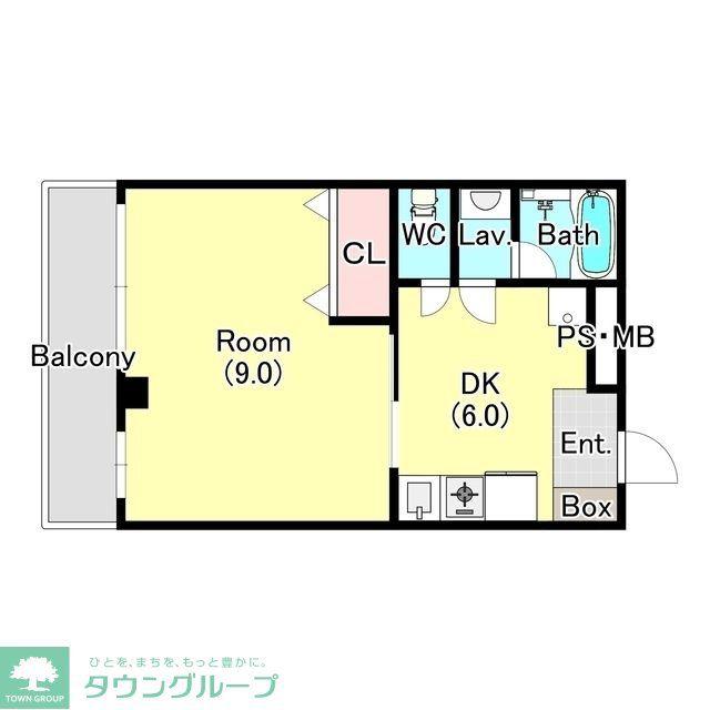 パルティール昭島(1DK/3階)の間取り写真