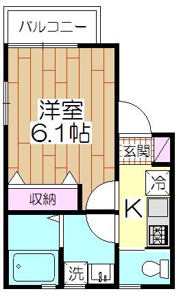 リッツハウス北千住(1K/1階)の間取り写真