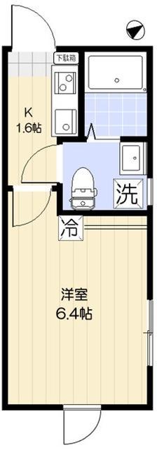 ヴェルデ保谷(1K/1階)の間取り写真