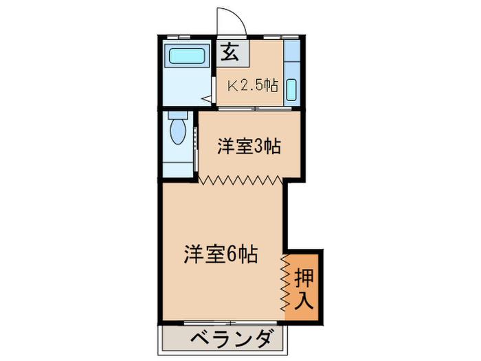 和光荘(2K/2階)の間取り写真