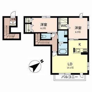 GREEN CITY V(2LDK/2階)の間取り写真