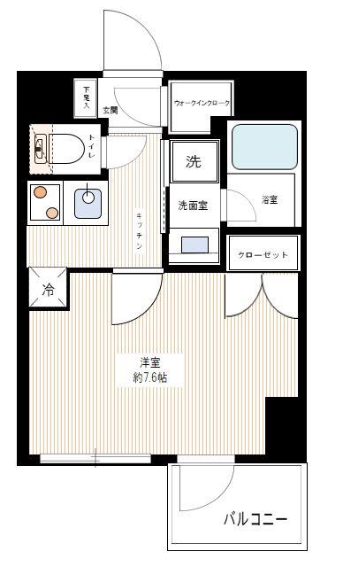 プレシャスハーモニー八王子(1K/10階)の間取り写真
