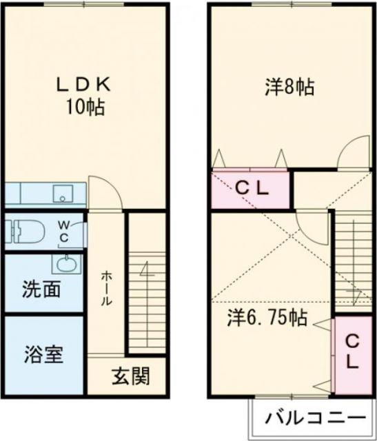 ラ ソフィア ヴィラージュ(2LDK/1階)の間取り写真