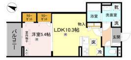 CORTE BREEZA御影(1LDK/1階)の間取り写真