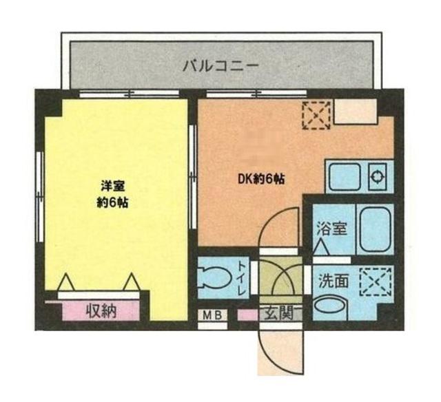 アーバンヒルズ中野新橋(1DK/5階)の間取り写真