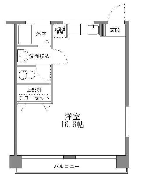 ルミエール横濱(ワンルーム/4階)の間取り写真
