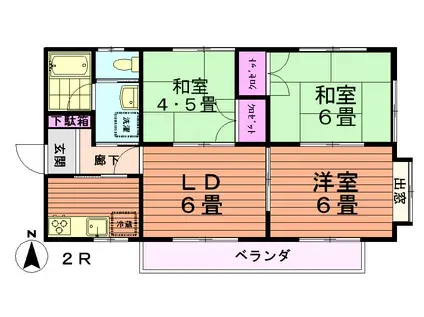 さくらんぼ(3LDK/2階)の間取り写真