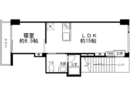 AOKI APARTMENT(1LDK/1階)の間取り写真