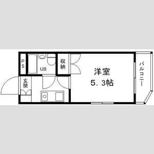グリーンハイツ南駅前(1K/7階)の間取り写真