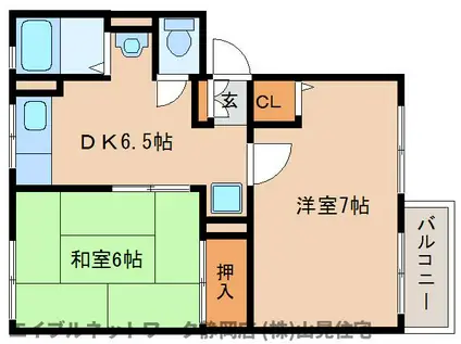 ソファレ鎌田(2DK/2階)の間取り写真