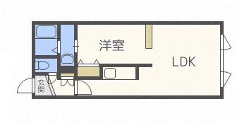 ルポひばりが丘(1LDK/2階)の間取り写真