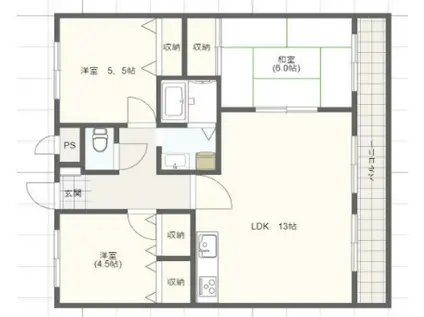 コージーコートM(3LDK/3階)の間取り写真