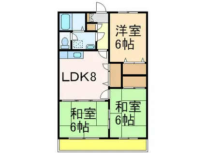 ピュアタウン花園(3DK/3階)の間取り写真