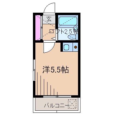 恭和コーポ菊名(ワンルーム/2階)の間取り写真