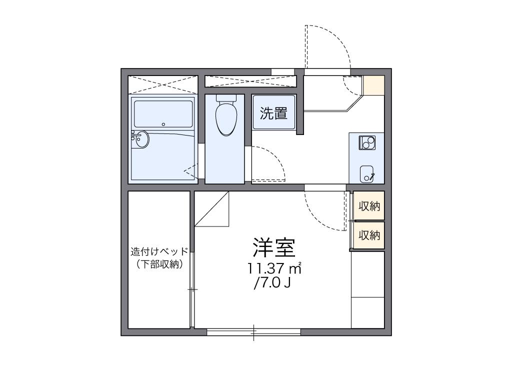 レオパレスシャルマン上野西(1K/2階)の間取り写真