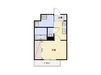 アモリールII(1K/1階)の間取り写真