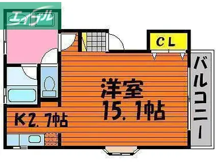 コートダジュールB(1K/1階)の間取り写真