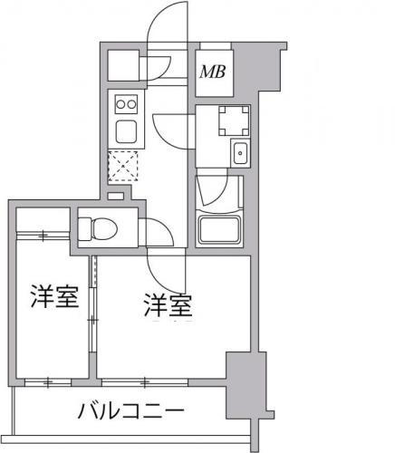 SYFORME SUMIYOSHI(1LDK/5階)の間取り写真