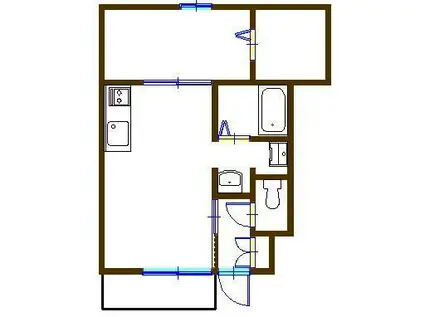 フォレストヴィラ(1DK/1階)の間取り写真