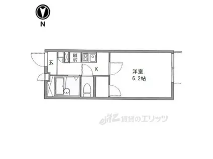 レオパレスフローリッシュⅡ(1K/1階)の間取り写真