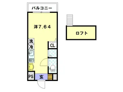 プランドールNK(ワンルーム/1階)の間取り写真