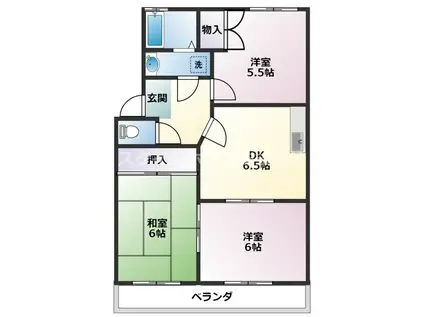 サンジェイド(3DK/2階)の間取り写真