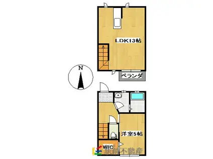 AQUA(1LDK/1階)の間取り写真