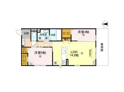 KAKETTO BRICKOWSKI(2LDK/2階)の間取り写真