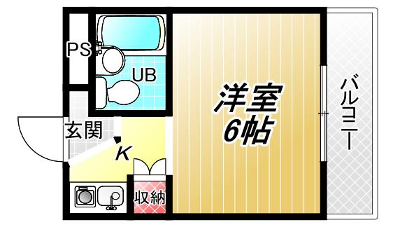コボックス(ワンルーム/4階)の間取り写真