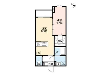 KAMAKURA HILLS(1LDK/1階)の間取り写真