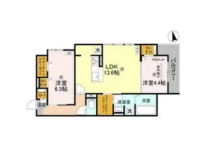 D-ROOM我孫子西(2LDK/3階)の間取り写真