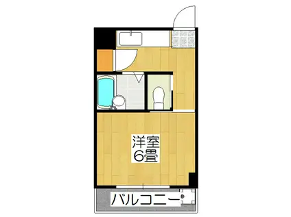 CARLVILLAⅢ(1K/2階)の間取り写真