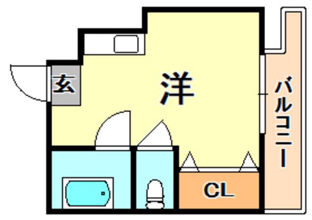 東門エースタウンビル(ワンルーム/4階)の間取り写真