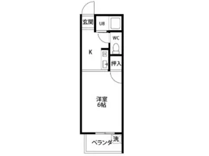 コーポリトルアイ(1K/1階)の間取り写真