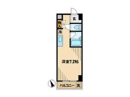 イーハトーブ(ワンルーム/2階)の間取り写真
