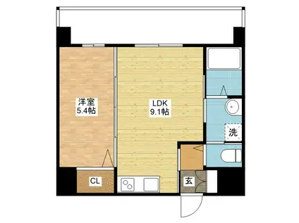 ハイグランデ矢上(1LDK/3階)の間取り写真