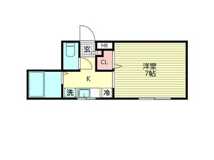 ティアラハウスぶん屋(1K/1階)の間取り写真