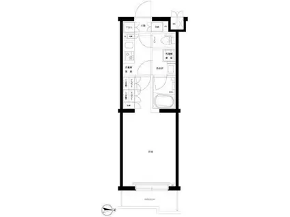 ルーブル武蔵新城参番館(1K/4階)の間取り写真