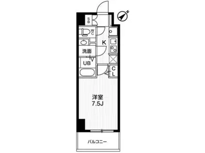 エヌステージ西所沢(1K/3階)の間取り写真