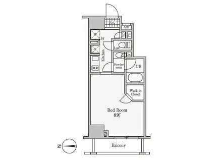 レジディア御茶ノ水III(1K/2階)の間取り写真