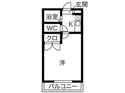 リヴェール中岡本弐番館(1K/2階)の間取り写真