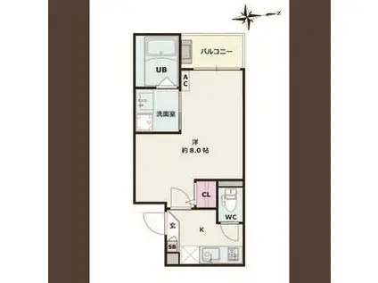 JACK SHIBATAHONDORII(1K/3階)の間取り写真